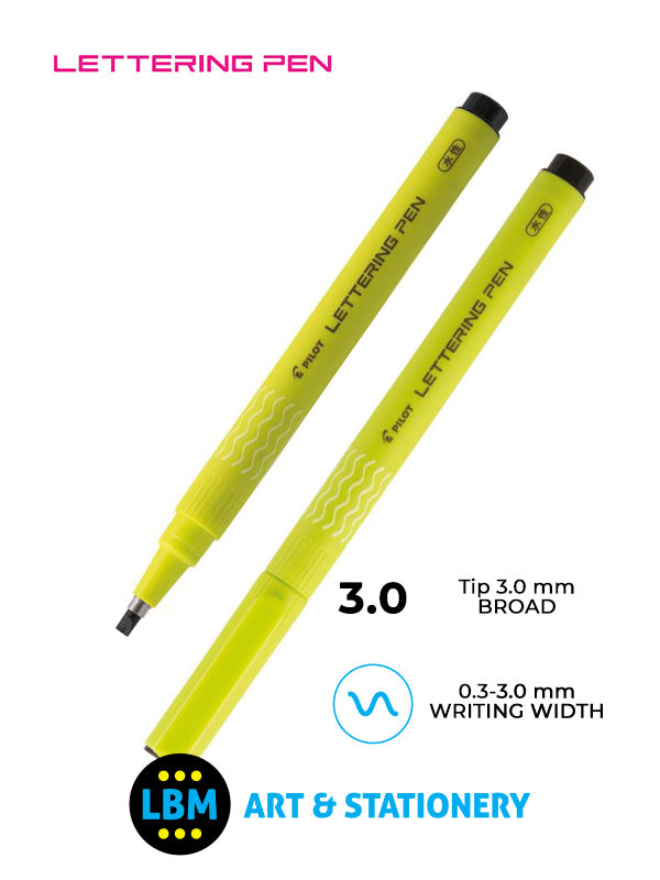 Pilot - Lettering Pen 1.0-3.0mm Tip - Black - SW-DRL - LBM Art & Stationery Store