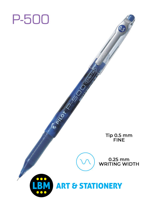 Pilot - P-500 Needlepoint Gel Ink Rollerball Pen - Choose Colour - BL-P50 - LBM Art & Stationery Store