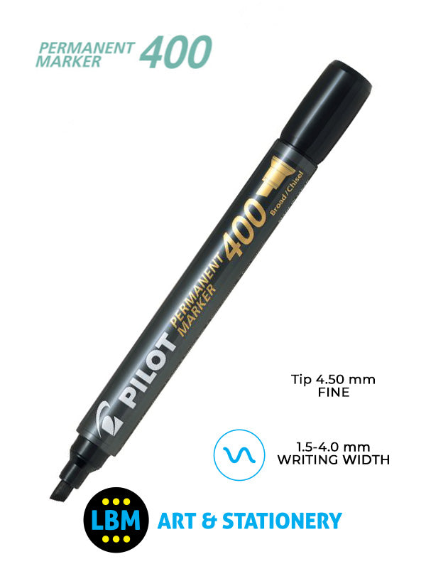 Pilot - Permanent Marker 400 Pen 4.5mm Tip - Choose Colour - SCA-400 - LBM Art & Stationery Store