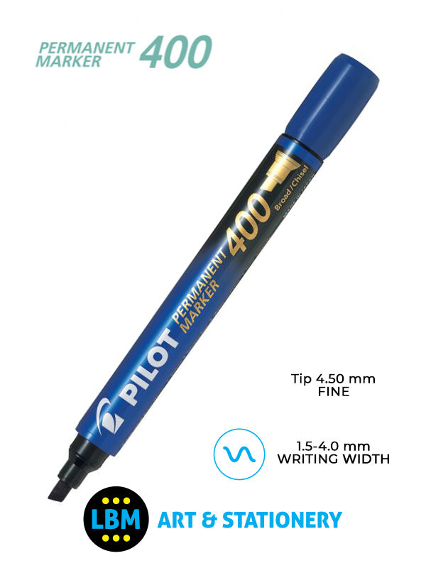 Pilot - Permanent Marker 400 Pen 4.5mm Tip - Choose Colour - SCA-400 - LBM Art & Stationery Store