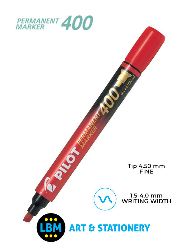 Pilot - Permanent Marker 400 Pen 4.5mm Tip - Choose Colour - SCA-400 - LBM Art & Stationery Store