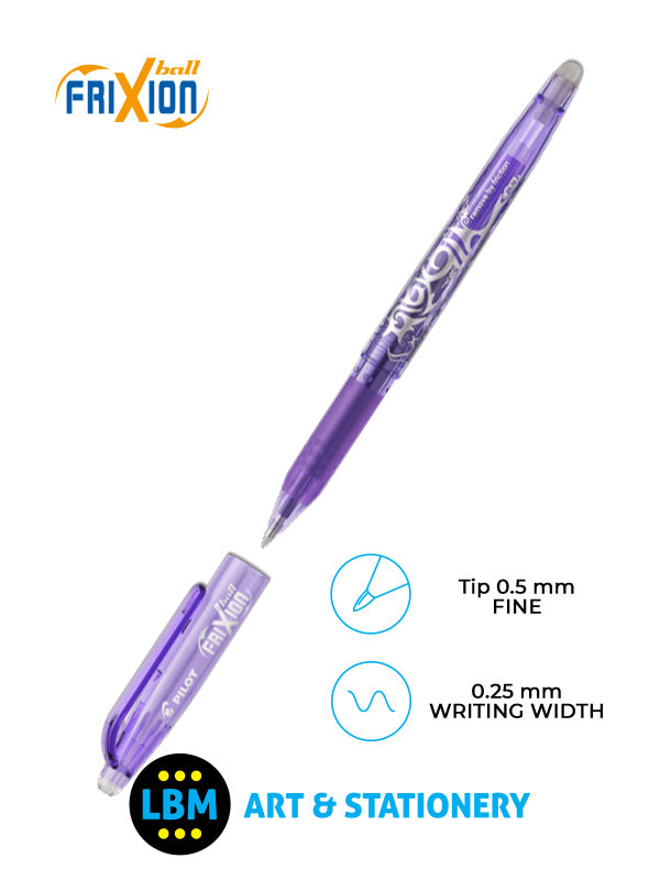 Pilot - FriXion Ball Erasable Rollerball Pen 0.5mm Tip - Choose Colour - BL-FR5 - LBM Art & Stationery Store