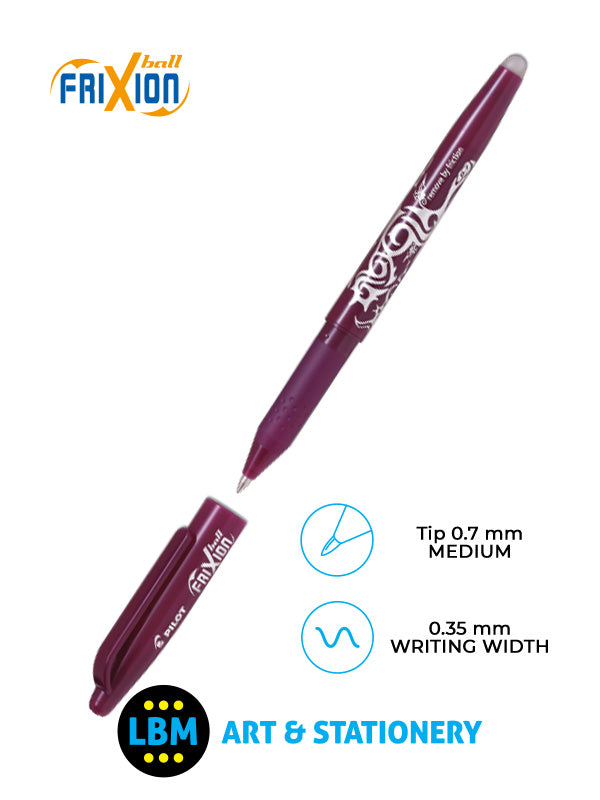 Pilot - FriXion Ball Erasable Rollerball Pen 0.7mm Tip - Choose Colour - BL-FR7 - LBM Art & Stationery Store