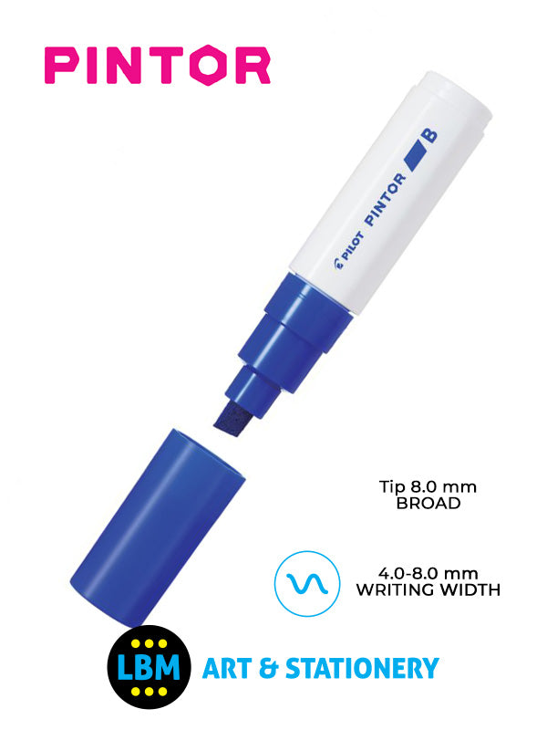 Pilot - Pintor Broad Chisel Tip Marker Pen 8.0mm Tip - Choose Colour - SW-PT-B - LBM Art & Stationery Store