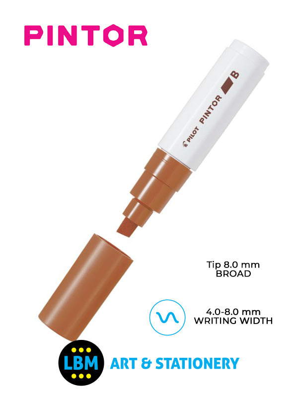 Pilot - Pintor Broad Chisel Tip Marker Pen 8.0mm Tip - Choose Colour - SW-PT-B - LBM Art & Stationery Store