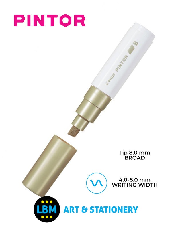 Pilot - Pintor Broad Chisel Tip Marker Pen 8.0mm Tip - Choose Colour - SW-PT-B - LBM Art & Stationery Store
