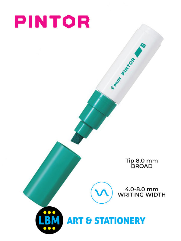 Pilot - Pintor Broad Chisel Tip Marker Pen 8.0mm Tip - Choose Colour - SW-PT-B - LBM Art & Stationery Store