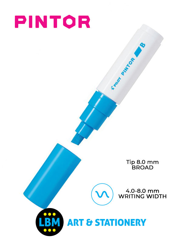 Pilot - Pintor Broad Chisel Tip Marker Pen 8.0mm Tip - Choose Colour - SW-PT-B - LBM Art & Stationery Store
