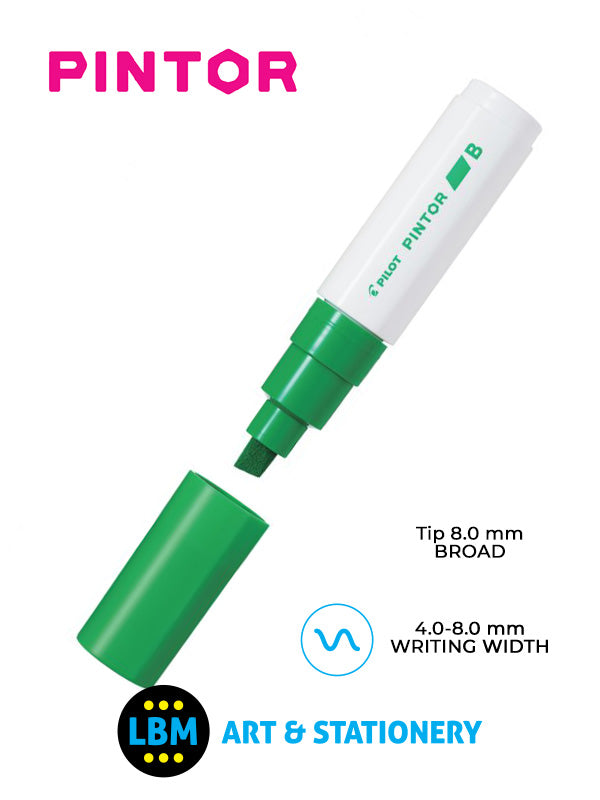 Pilot - Pintor Broad Chisel Tip Marker Pen 8.0mm Tip - Choose Colour - SW-PT-B - LBM Art & Stationery Store