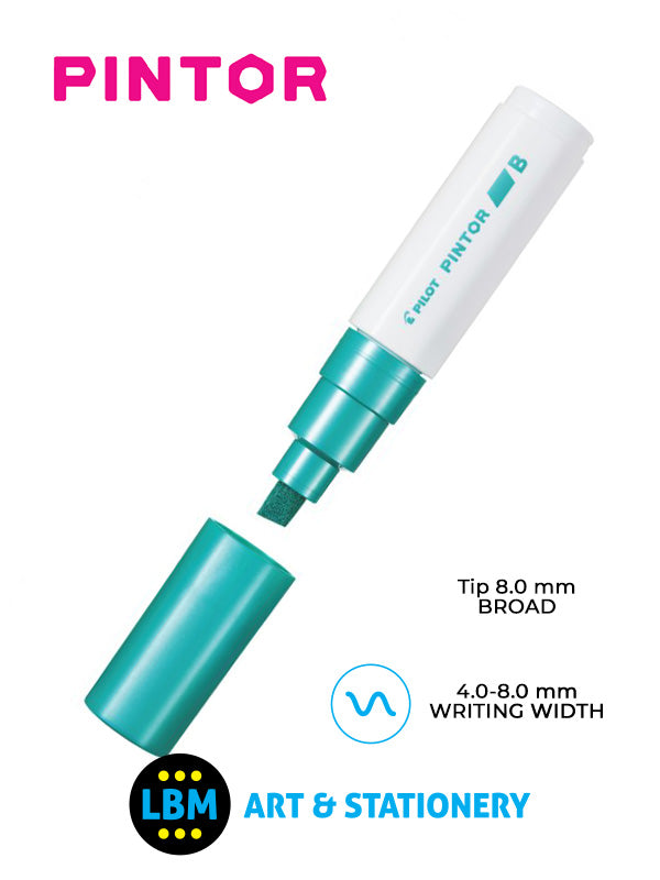 Pilot - Pintor Broad Chisel Tip Marker Pen 8.0mm Tip - Choose Colour - SW-PT-B - LBM Art & Stationery Store