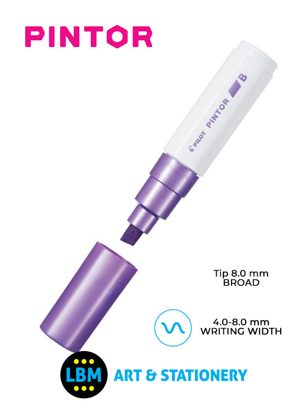 Pilot - Pintor Broad Chisel Tip Marker Pen 8.0mm Tip - Choose Colour - SW-PT-B - LBM Art & Stationery Store
