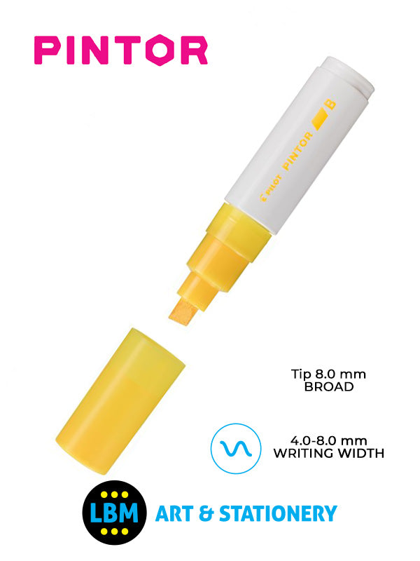 Pilot - Pintor Broad Chisel Tip Marker Pen 8.0mm Tip - Choose Colour - SW-PT-B - LBM Art & Stationery Store
