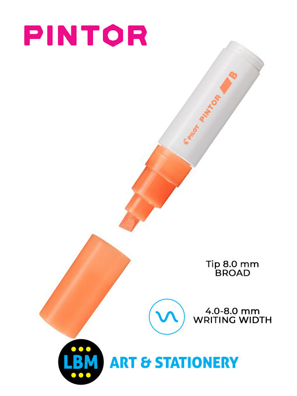 Pilot - Pintor Broad Chisel Tip Marker Pen 8.0mm Tip - Choose Colour - SW-PT-B - LBM Art & Stationery Store