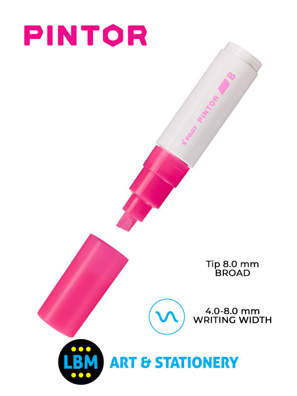 Pilot - Pintor Broad Chisel Tip Marker Pen 8.0mm Tip - Choose Colour - SW-PT-B - LBM Art & Stationery Store