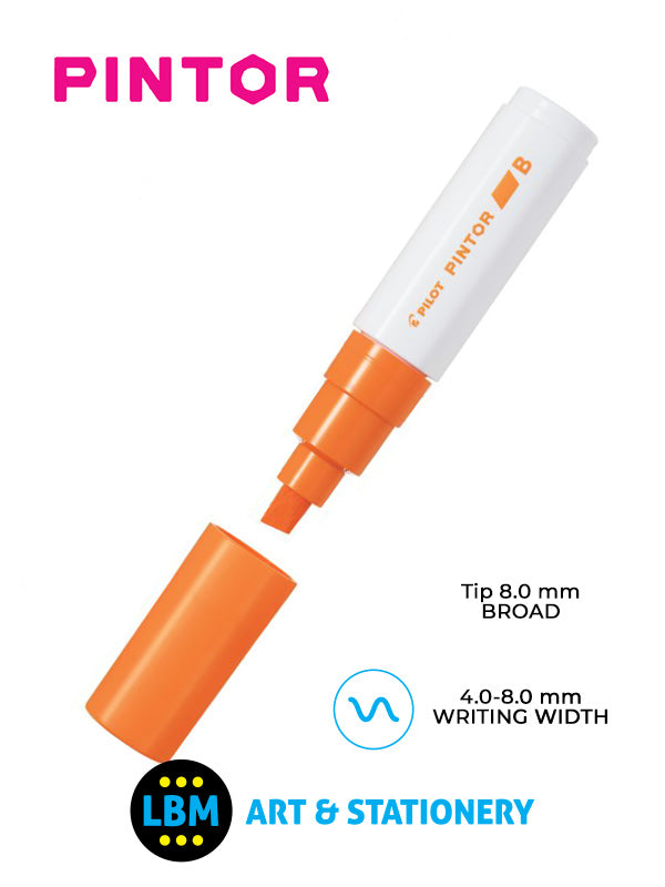 Pilot - Pintor Broad Chisel Tip Marker Pen 8.0mm Tip - Choose Colour - SW-PT-B - LBM Art & Stationery Store