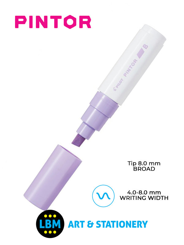 Pilot - Pintor Broad Chisel Tip Marker Pen 8.0mm Tip - Choose Colour - SW-PT-B - LBM Art & Stationery Store