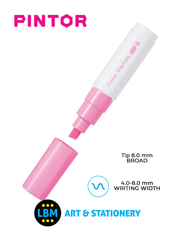 Pilot - Pintor Broad Chisel Tip Marker Pen 8.0mm Tip - Choose Colour - SW-PT-B - LBM Art & Stationery Store
