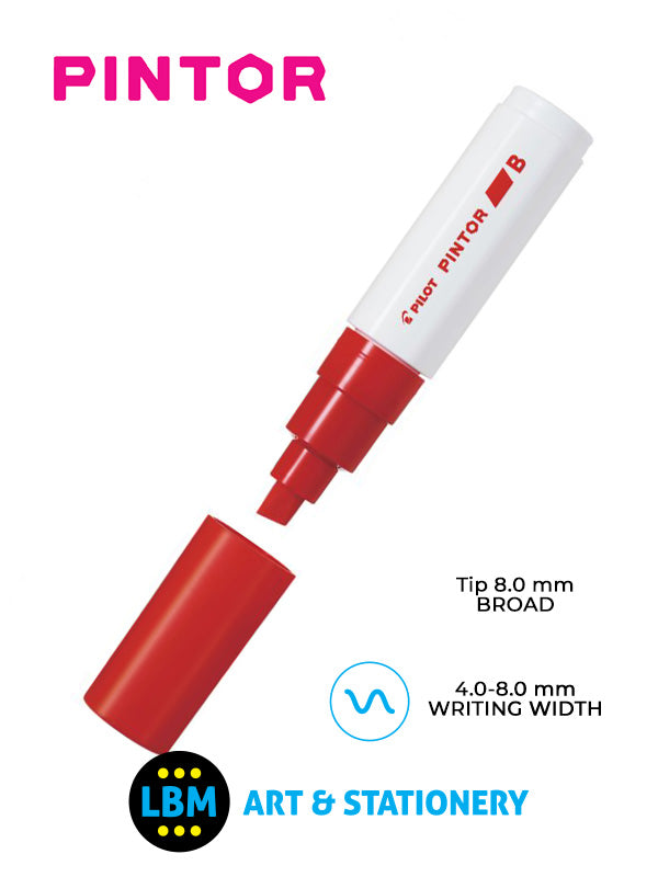 Pilot - Pintor Broad Chisel Tip Marker Pen 8.0mm Tip - Choose Colour - SW-PT-B - LBM Art & Stationery Store