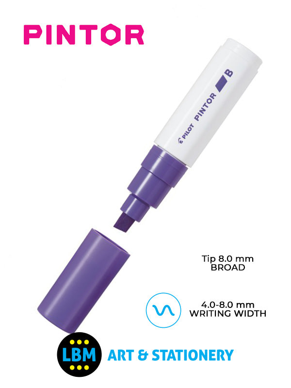 Pilot - Pintor Broad Chisel Tip Marker Pen 8.0mm Tip - Choose Colour - SW-PT-B - LBM Art & Stationery Store