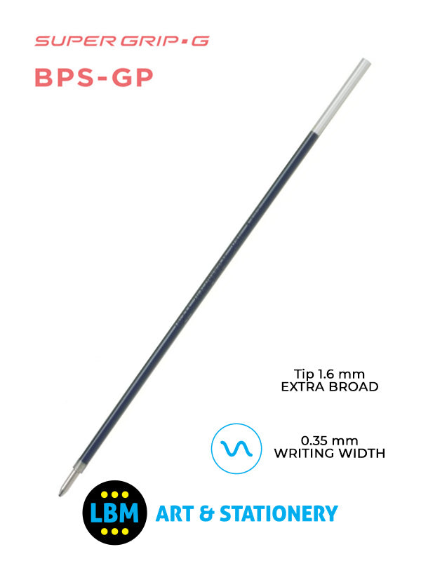 Pilot - Refills for Super Grip-G Stick BPS-GP with 1.6mm Ball - Choose Colour - RFN-GG-XB - LBM Art & Stationery Store