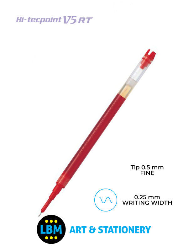 Pilot - Refills for V5 RT Hi-Tecpoint - Choose Colour - BXS-V5-RT - LBM Art & Stationery Store