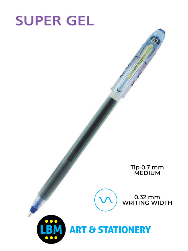 Pilot - Super Gel Rollerball Pen 0.7mm - Choose Colour - BL-SG-7 - LBM Art & Stationery Store
