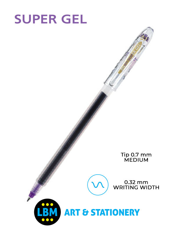 Pilot - Super Gel Rollerball Pen 0.7mm - Choose Colour - BL-SG-7 - LBM Art & Stationery Store