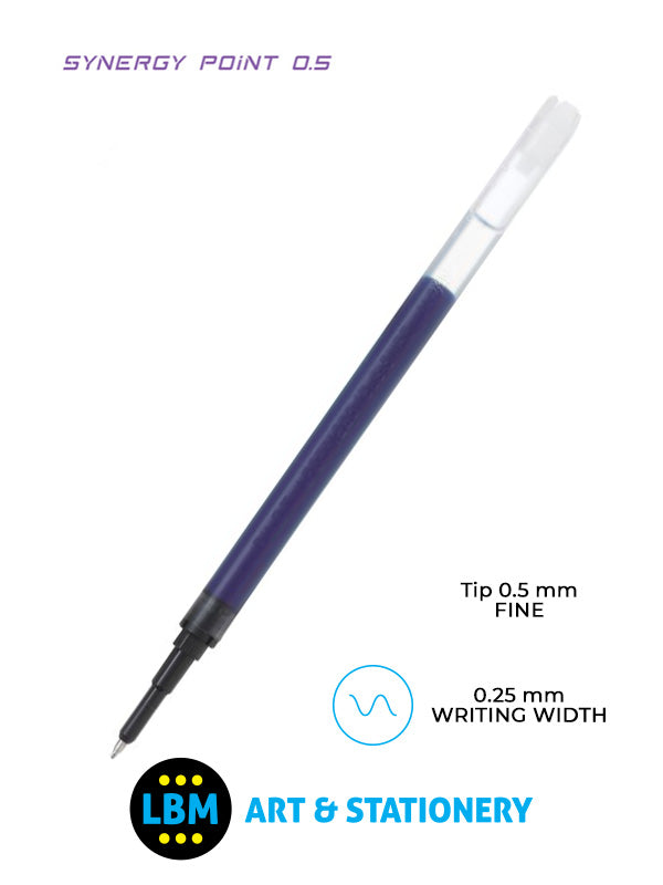 Pilot - Synergy Point 0.5 Refills with 0.5mm Tip - Choose Colour - BLS-SNP5 - LBM Art & Stationery Store