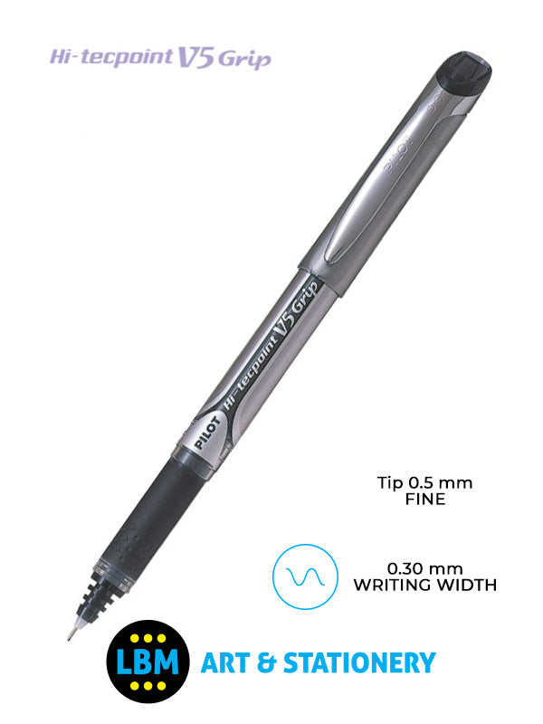 Pilot - V5 Grip Hi-Tecpoint Rollerball Pen - Choose Colour - BXGPN-V5 - LBM Art & Stationery Store