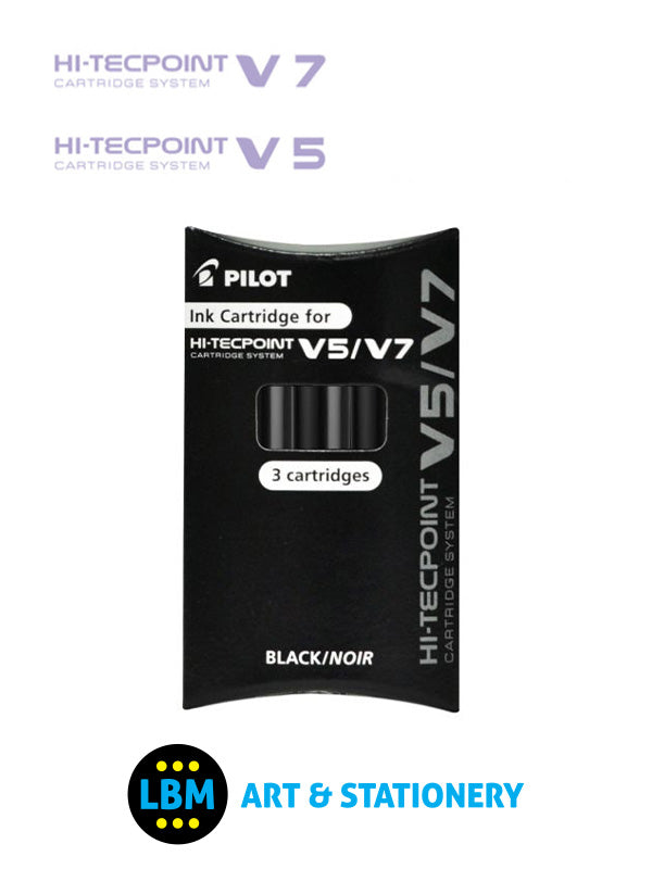 Pilot - V5 / V7 Hi-Tecpoint Cartridge System Refills x3 - Choose Colour - BXS-IC-S3 - LBM Art & Stationery Store