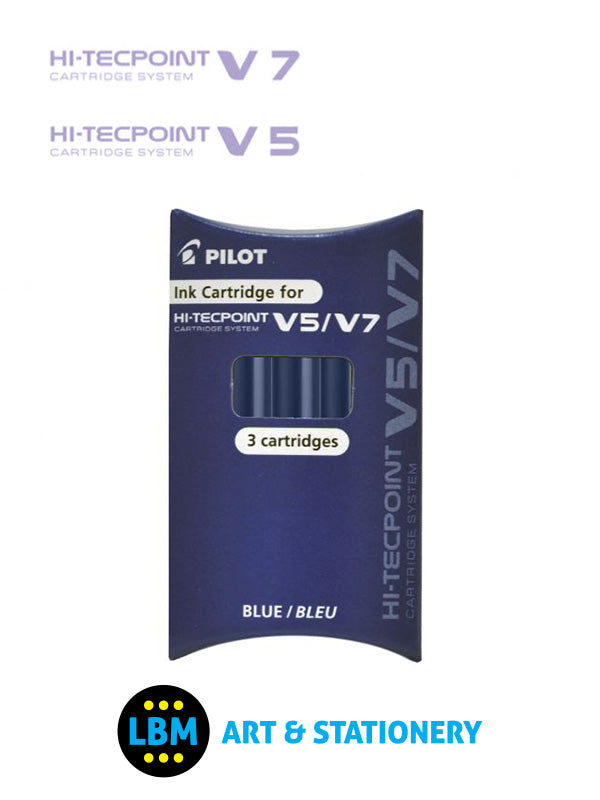 Pilot - V5 / V7 Hi-Tecpoint Cartridge System Refills x3 - Choose Colour - BXS-IC-S3 - LBM Art & Stationery Store
