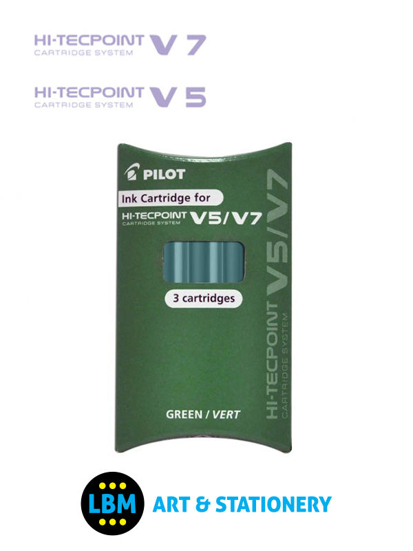 Pilot - V5 / V7 Hi-Tecpoint Cartridge System Refills x3 - Choose Colour - BXS-IC-S3 - LBM Art & Stationery Store