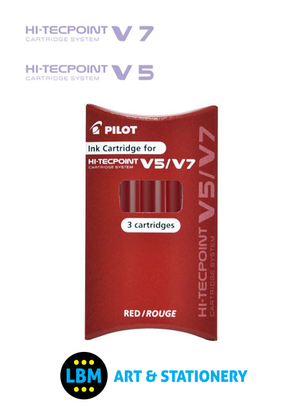 Pilot - V5 / V7 Hi-Tecpoint Cartridge System Refills x3 - Choose Colour - BXS-IC-S3 - LBM Art & Stationery Store
