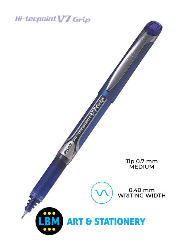 Pilot - V7 Grip Hi-Tecpoint Rollerball Pen - Choose Colour - BXGPN-V7 - LBM Art & Stationery Store