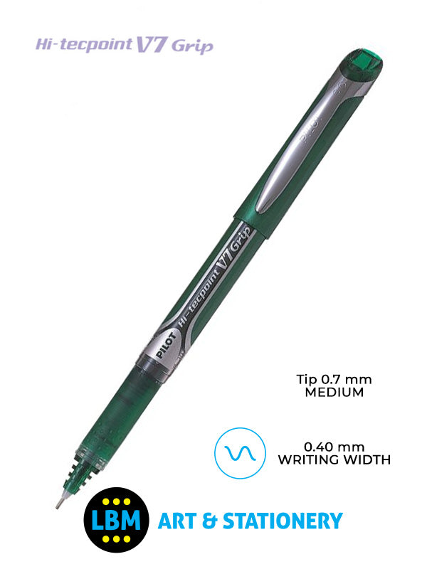 Pilot - V7 Grip Hi-Tecpoint Rollerball Pen - Choose Colour - BXGPN-V7 - LBM Art & Stationery Store