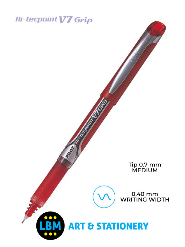 Pilot - V7 Grip Hi-Tecpoint Rollerball Pen - Choose Colour - BXGPN-V7 - LBM Art & Stationery Store