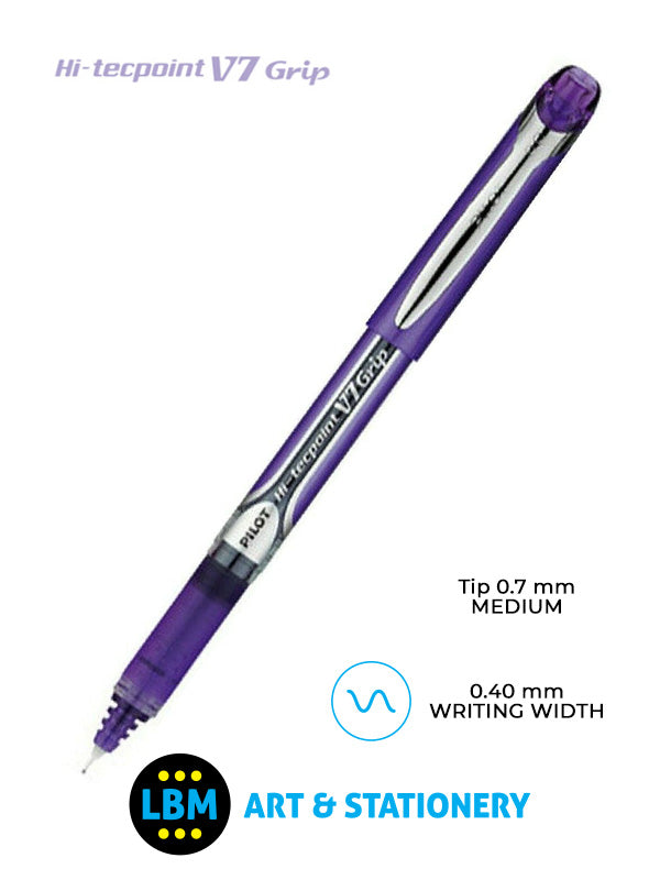 Pilot - V7 Grip Hi-Tecpoint Rollerball Pen - Choose Colour - BXGPN-V7 - LBM Art & Stationery Store