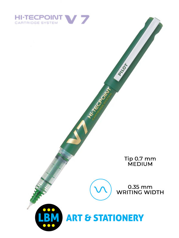 Pilot - V7 Hi-Tecpoint Cartridge System Refillable Pen - Choose Colour - BXC-V7 - LBM Art & Stationery Store