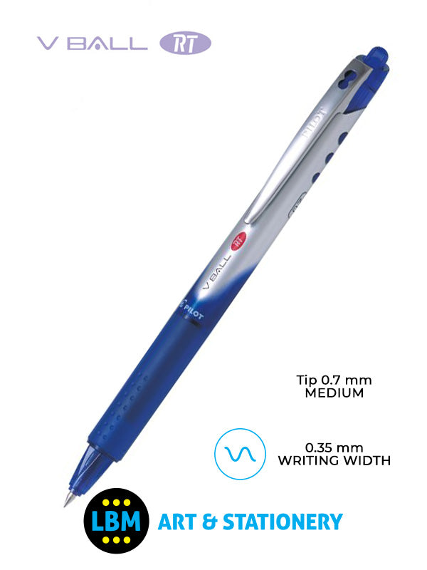 Pilot - V Ball 07 RT Retractable Rollerball Pen - Choose Colour - BLRT-VB7 - LBM Art & Stationery Store