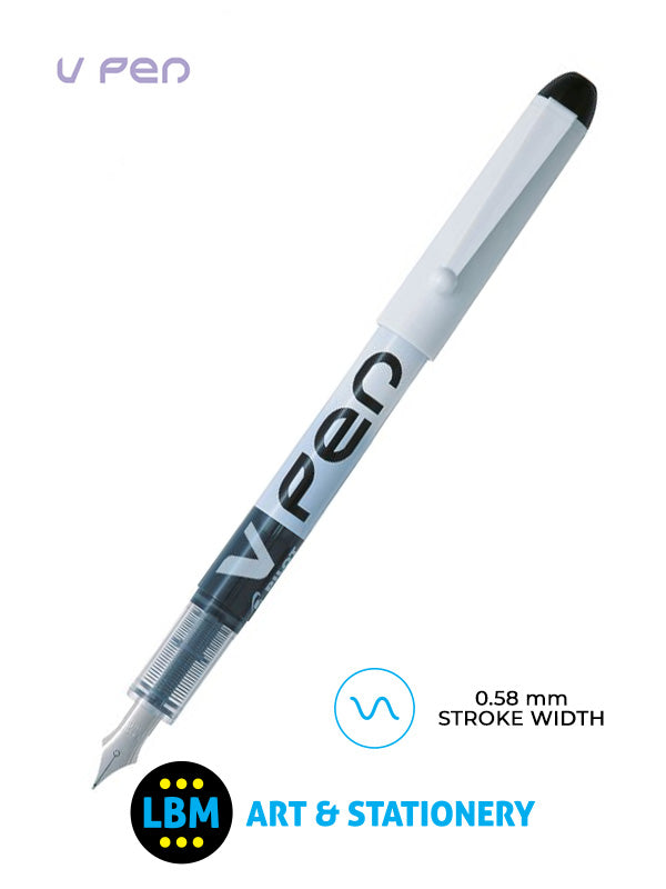 Pilot - V Pen Disposable Fountain Pen - Choose Colour - SVPN-4W - LBM Art & Stationery Store