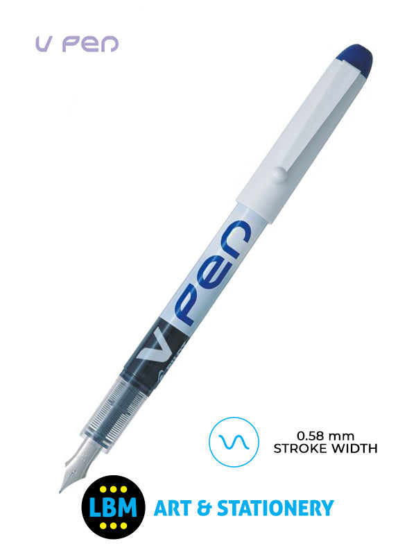 Pilot - V Pen Disposable Fountain Pen - Choose Colour - SVPN-4W - LBM Art & Stationery Store