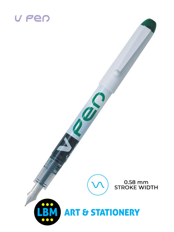 Pilot - V Pen Disposable Fountain Pen - Choose Colour - SVPN-4W - LBM Art & Stationery Store