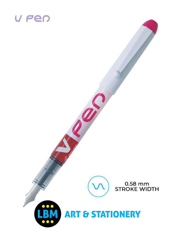 Pilot - V Pen Disposable Fountain Pen - Choose Colour - SVPN-4W - LBM Art & Stationery Store