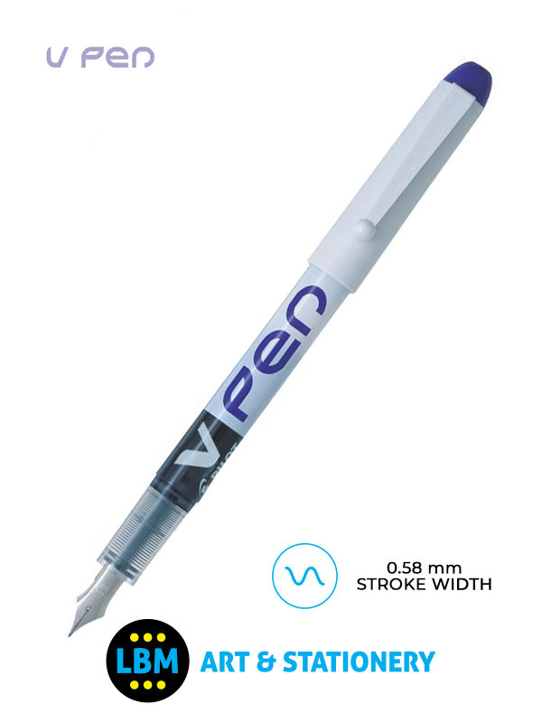 Pilot - V Pen Disposable Fountain Pen - Choose Colour - SVPN-4W - LBM Art & Stationery Store