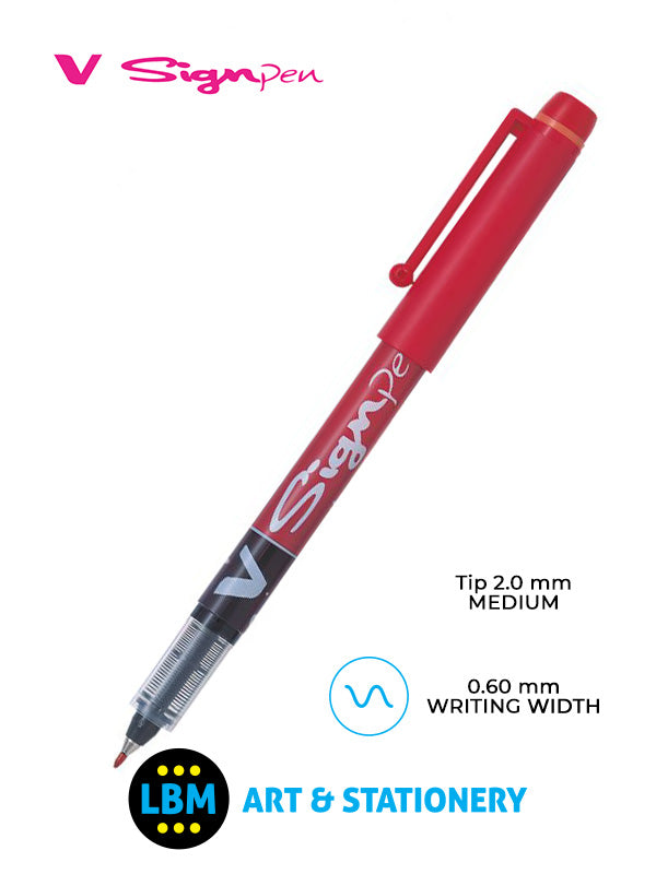 Pilot - V Sign Pen 2.0mm Tip - Choose Colour - SW-VSP - LBM Art & Stationery Store