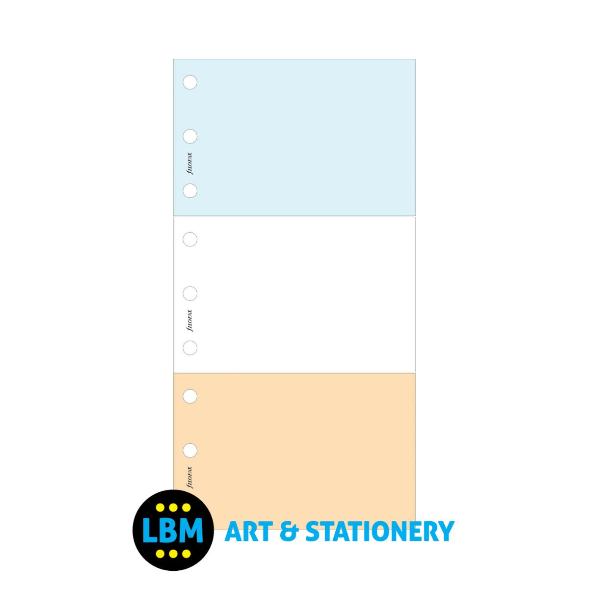 Filofax - Jot Pads (White, Blue, Salmon) Refill -  A5 Deskfax Pocket Personal - 132222