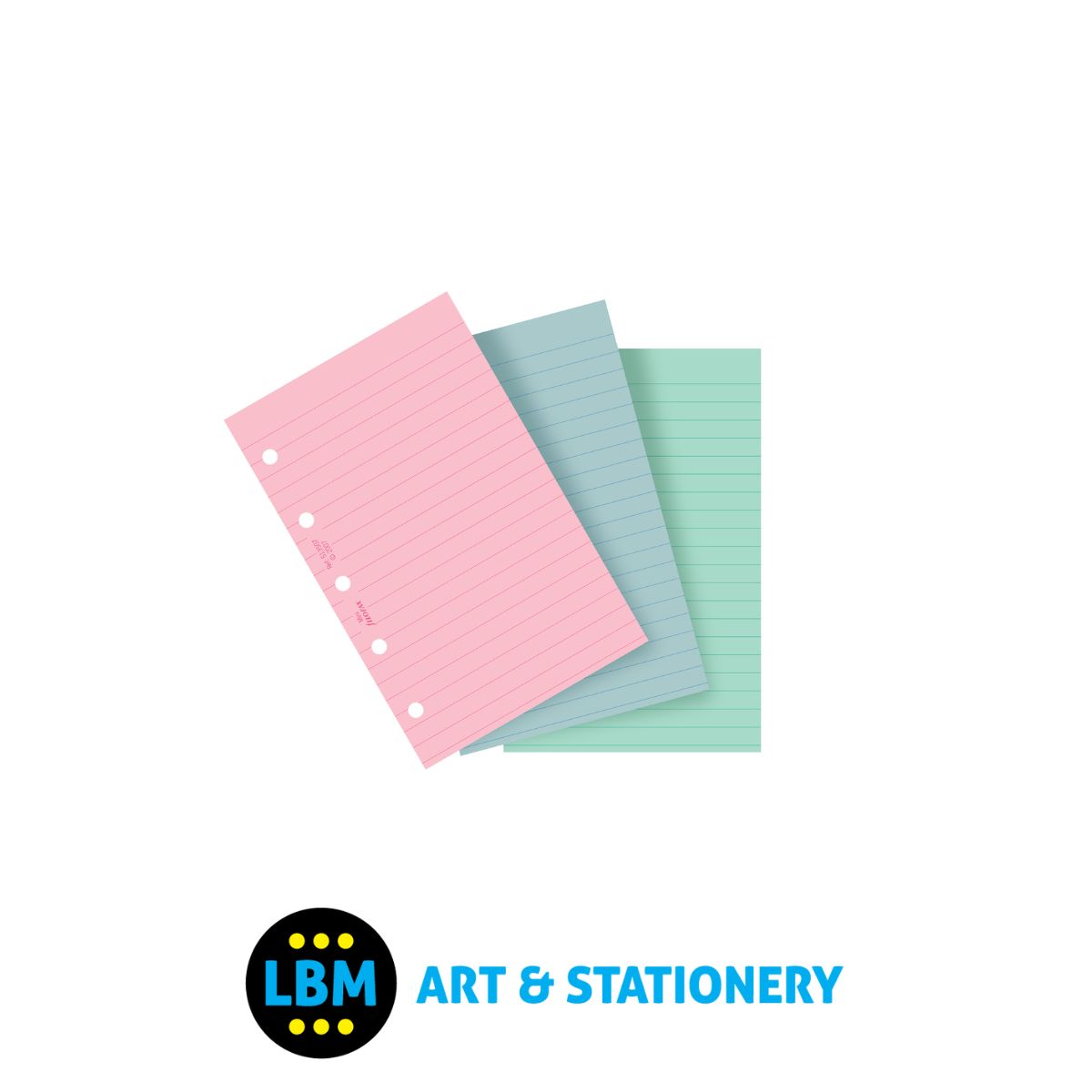 Filofax - Fashion Coloured Ruled Lined Notepaper Refill - Mini Organiser - 513507