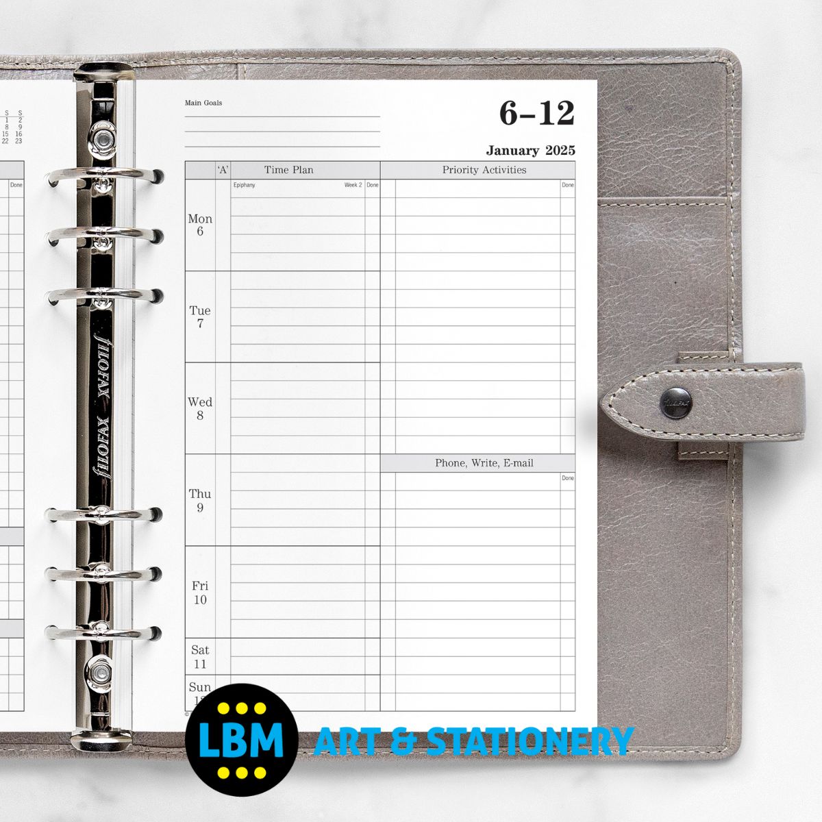 2025 Professional A5 Diary Refill Week On Two Pages Dated Pack 25-TM7051