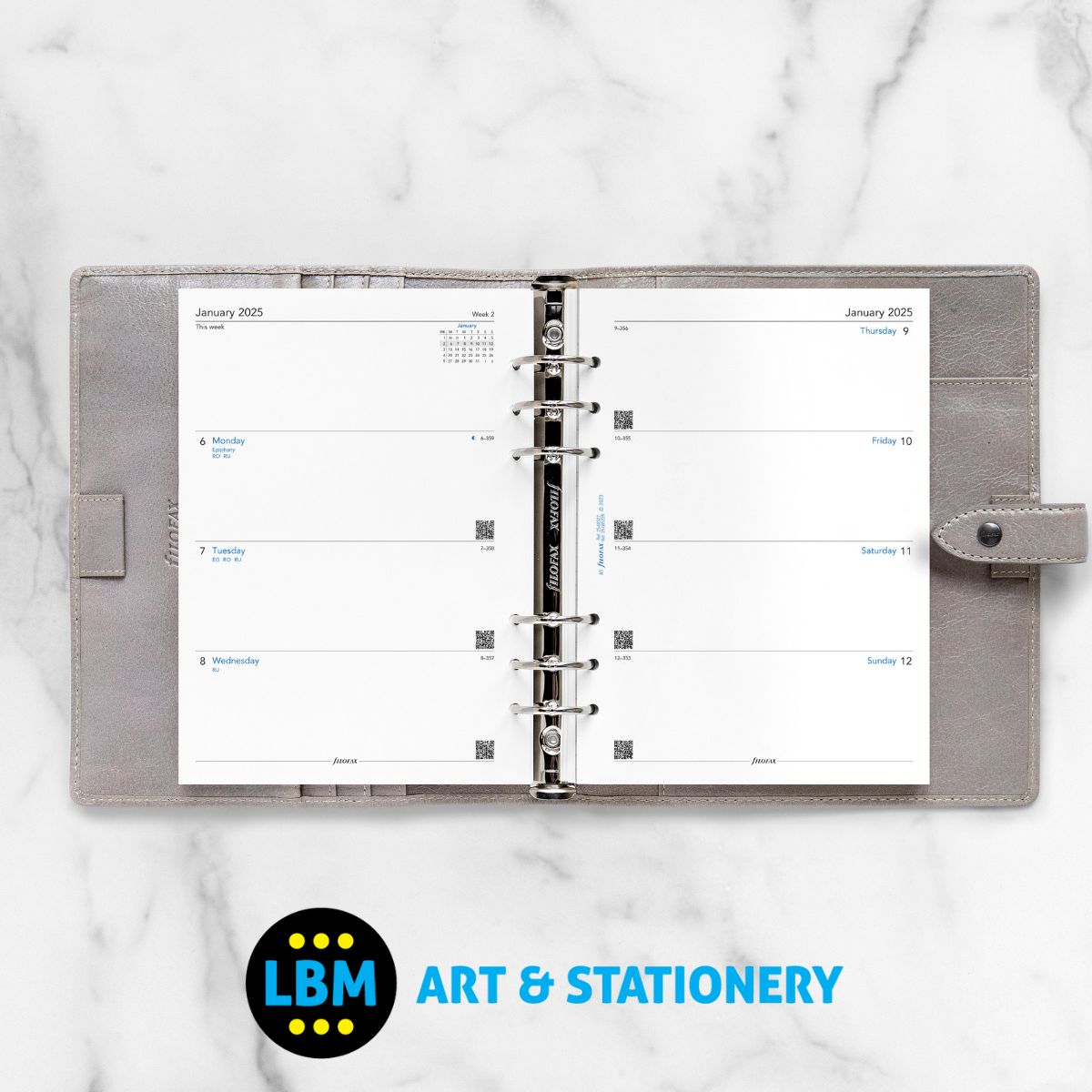 Filofax - 2025 A5 Diary Refill Week On Two Pages Organiser Insert 25-68522 - LBM Art & Stationery Store