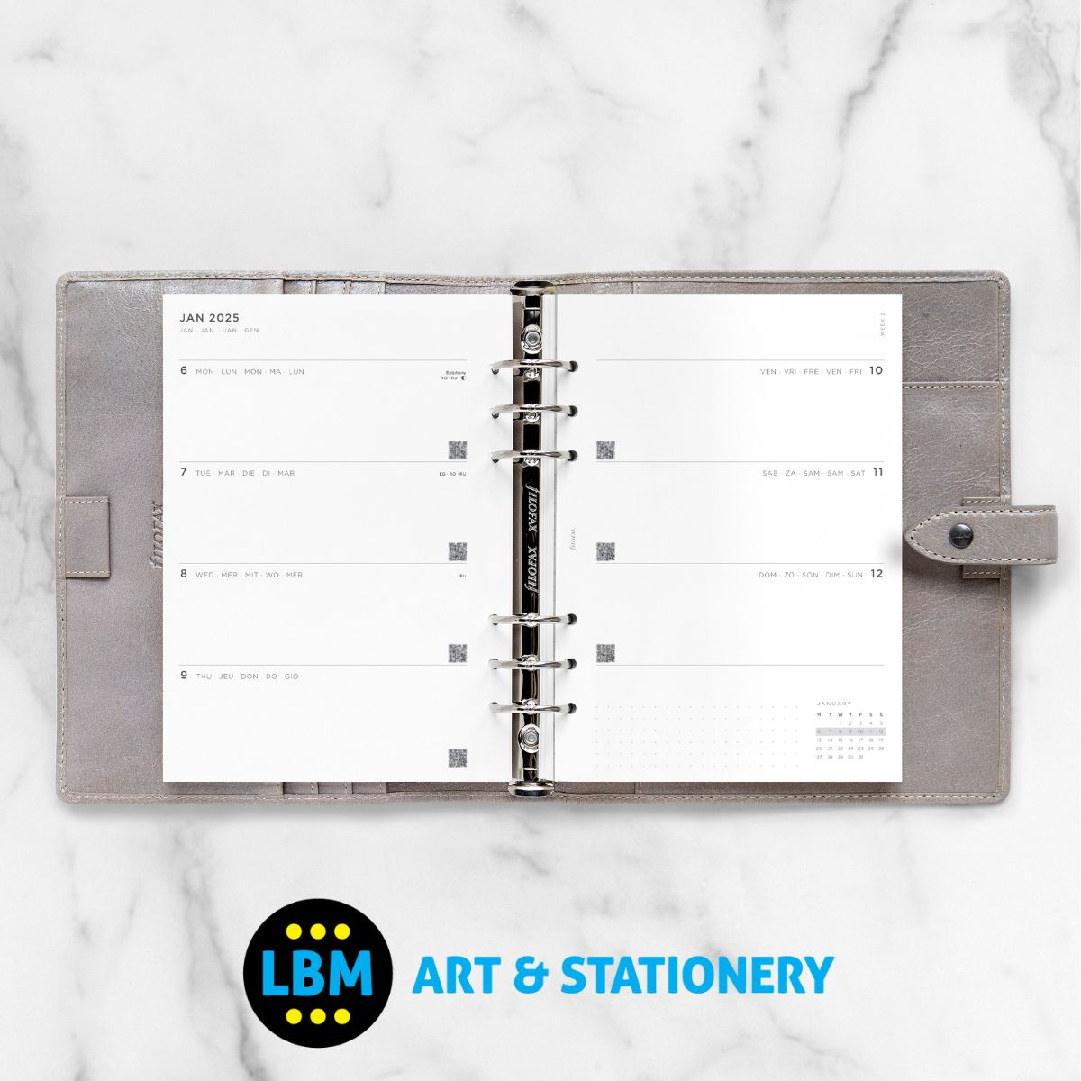 Filofax - 2025 A5 Diary Refill Week On Two Pages Insert Refill 25-68590 - LBM Art & Stationery Store